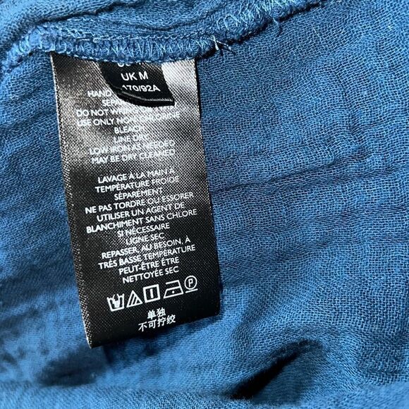 URBAN OUTFITTERS Biscay Blue Gauzy Blouse-M - Picture 10 of 11